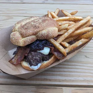 Willis burger and fries