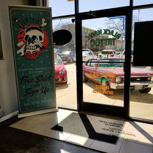 View from the inside, outside.