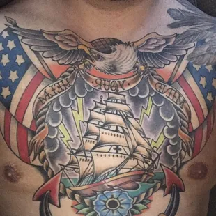 Matt Gibson chest piece. 5 sessions