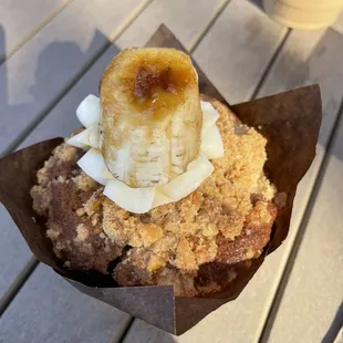 Banana marscopone muffins