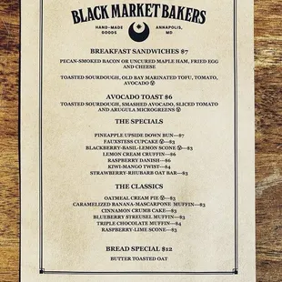 Check out this creative menu!!