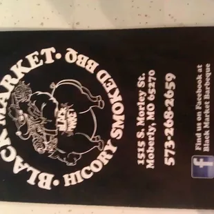 a menu for a restaurant