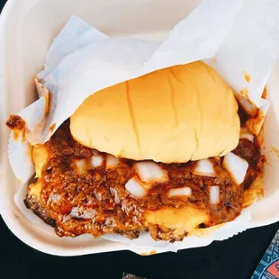 Contraband Chili Burger