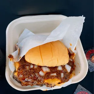 NEW! Contraband Chili Burger
