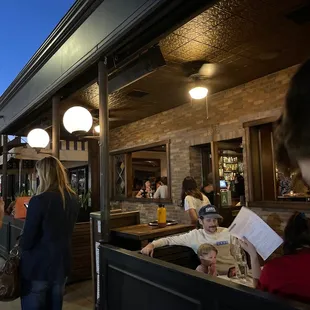 Outside on a Friday night