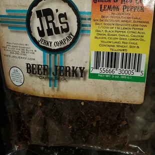 a bag of beef jerk