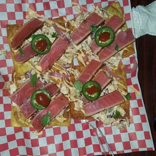 Ahi Texas Wonton Crisps