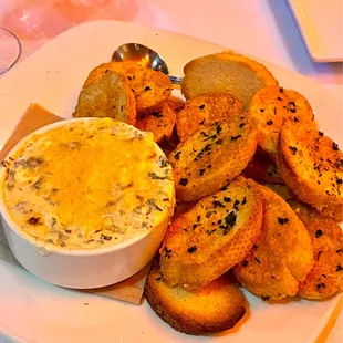 Baked Spinach and Portobello Mushroom Dip