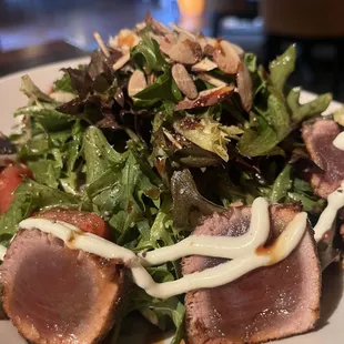 Blackened Ahi and Watermelon Salad - yum