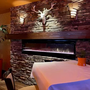 Upscale hunting lodge decor