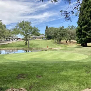 Fourth hole water feature