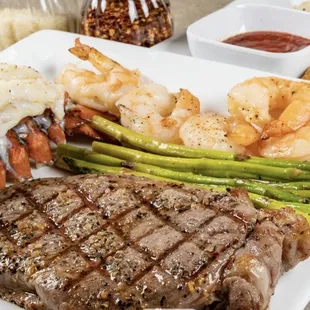 Steak and seafood yum