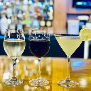 three glasses of wine