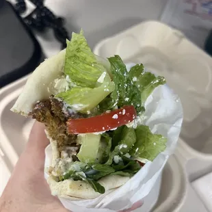 Falafel Gyro sandwich