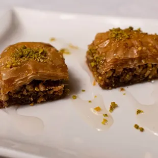 two pieces of baklai