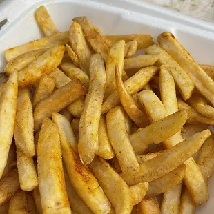 french fries, flat
