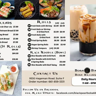 Our full food menu is ready.