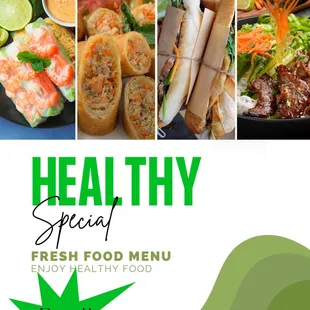 Healthy menu with 2 out of 10 best street foods in the world.