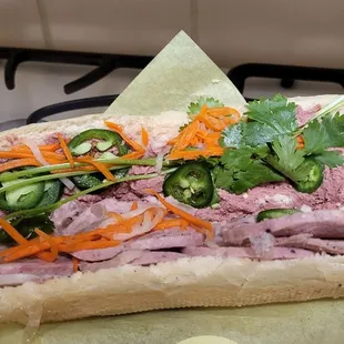 Meatloaf and pate bahn mi