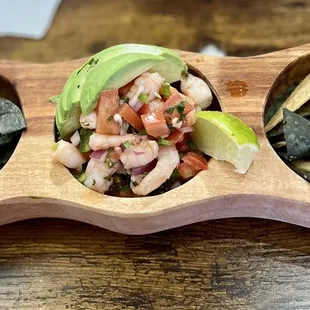 This is their shrimp ceviche, I could eat a bucket of it! Perfect!