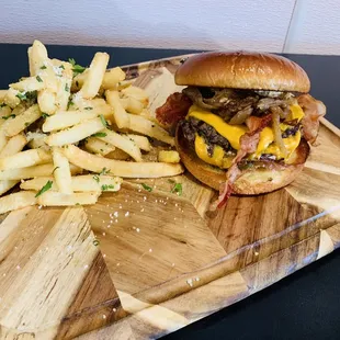 Amazing jalapeño doble cheeseburger