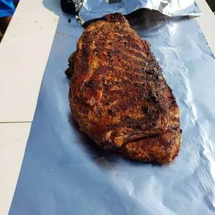 a piece of meat on a table