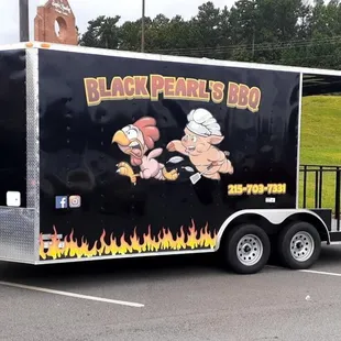 LOOK FOR THE BBQ TRUCK AND FLAGS