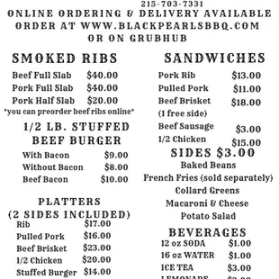 Our Menu