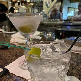 Martini and Vodka Soda