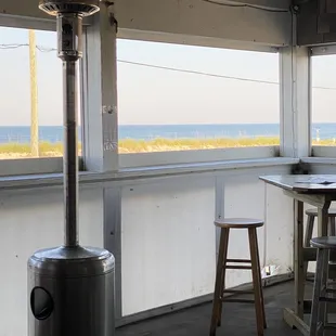 While we wait for our table we have some cocktails on the porch!