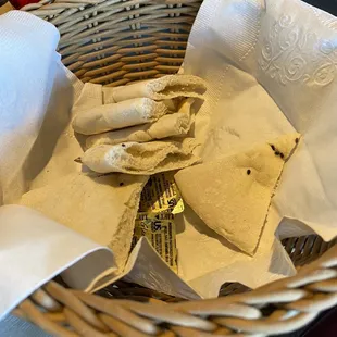 Pita that comes with any meal.