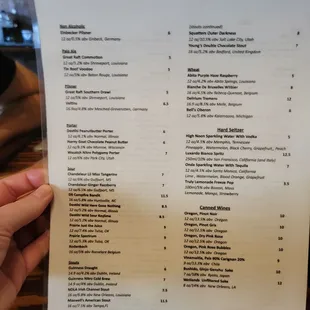 Beer list