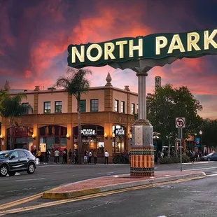 the entrance to the park