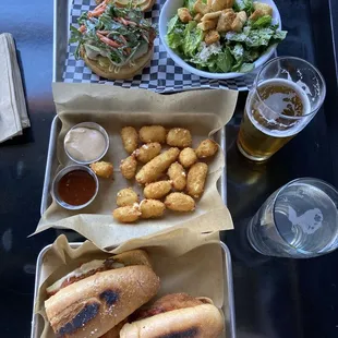 timber&apos;s chicken parm sub + fried chicken sandwich + wisconsin cheese curds