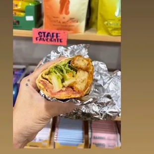 Tastes like the McD snack wrap but way better. Special menu item.