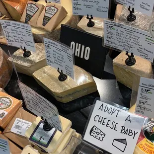 Large selection of cheeses