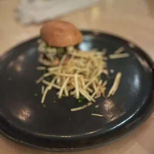 a plate of food on a table