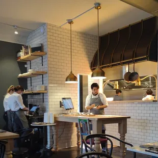 View towards the kitchen preparation area