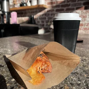 Chorizo Croissant + Whiskey Vanilla Latte