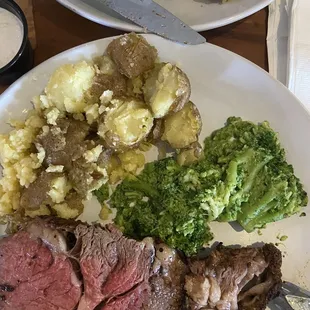 Prime rib w/broccoli subbed for asparagus- Saturday Chef special