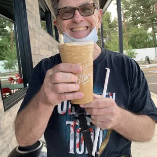 Art with his Irish Cream blended