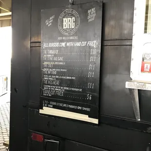 Menu as of 4/14/18