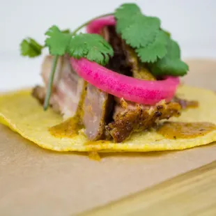 Pork Shoulder Slow Roasted in Banana Leaf