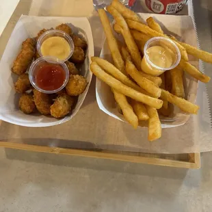 Cheese curds and fries