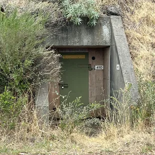 Lots of bunkers in the side of the hills
