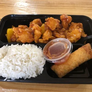 a meal in a plastic container