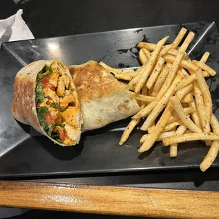 Buff wrap, deviled eggs, poutine