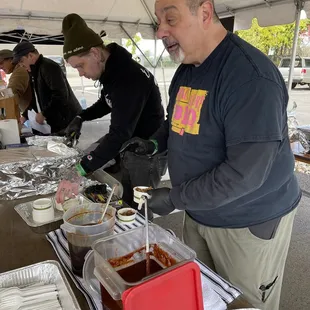 Tony from Black Sheep slinging pulled pork at the Big Pour!