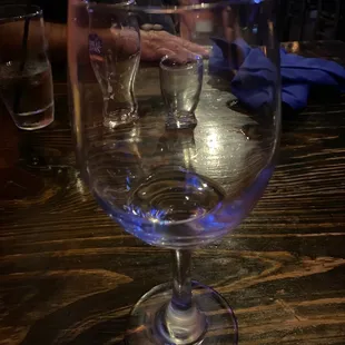 Great wine... empty glass