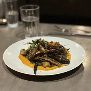 Grilled Trumpet mushrooms